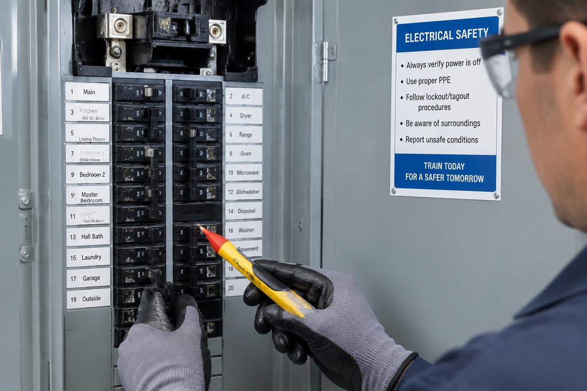 Safety-focused electrical panel training